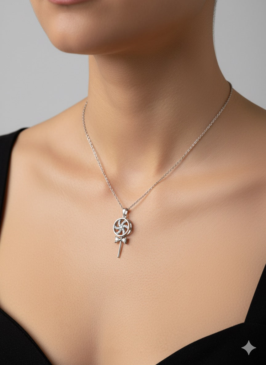 Silver Lollipop Necklace