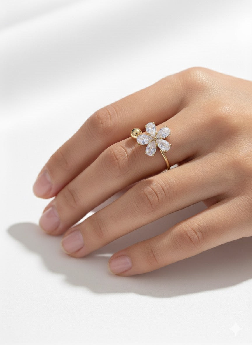 Golden Flower Ring