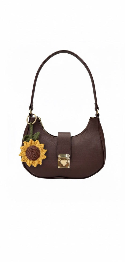 Chic Chocolate Brown Sunflower Bag