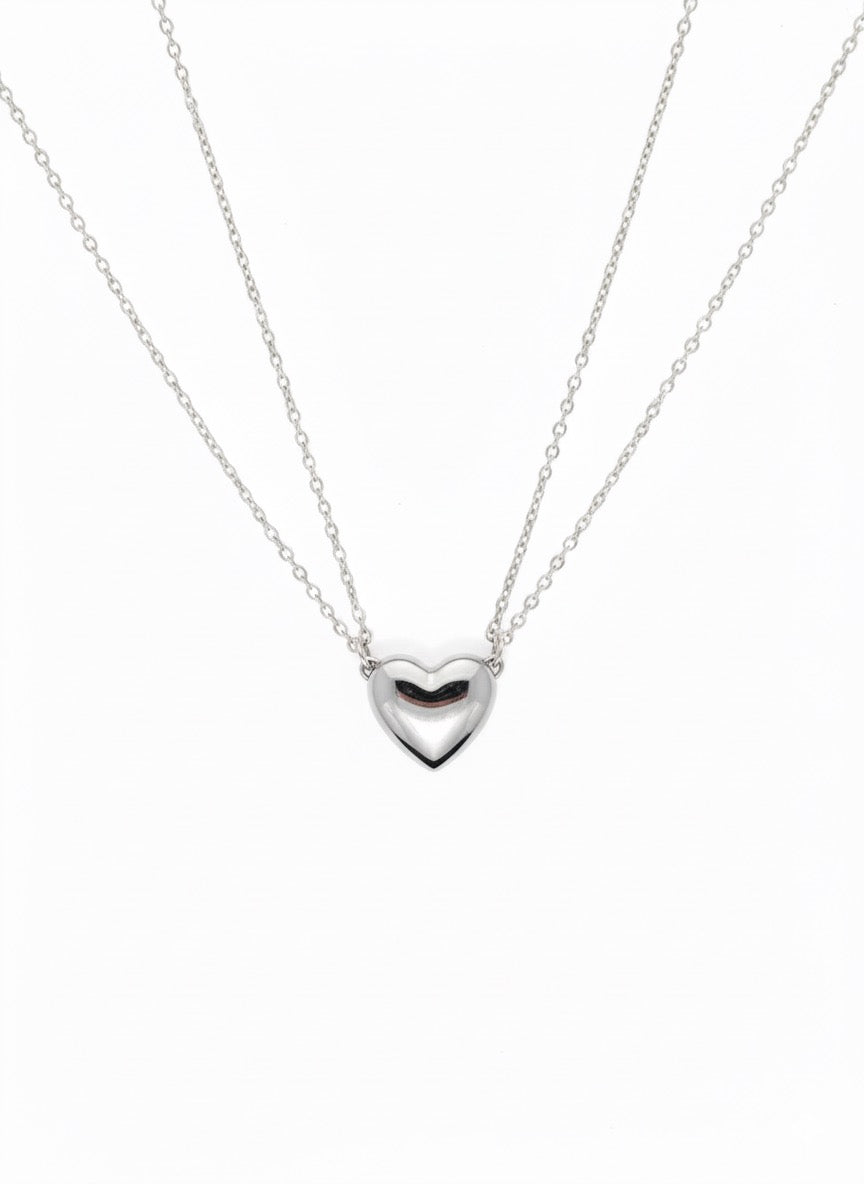 Magnetic Couple Heart Necklace