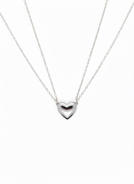 Magnetic Couple Heart Necklace