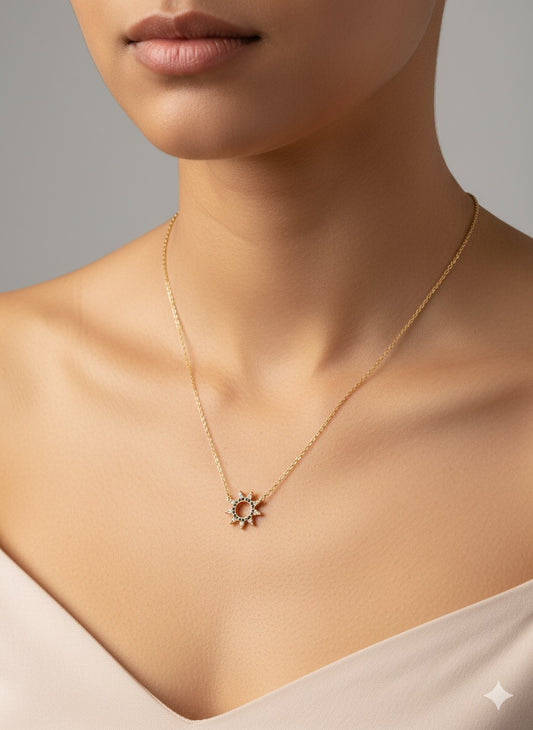 Black Sunshine Necklace