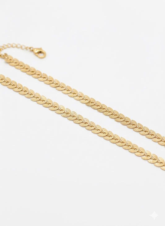 Golden leaves anklets