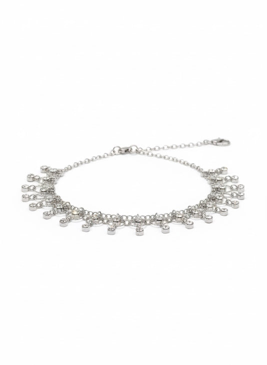 Fancy Silver Anklets