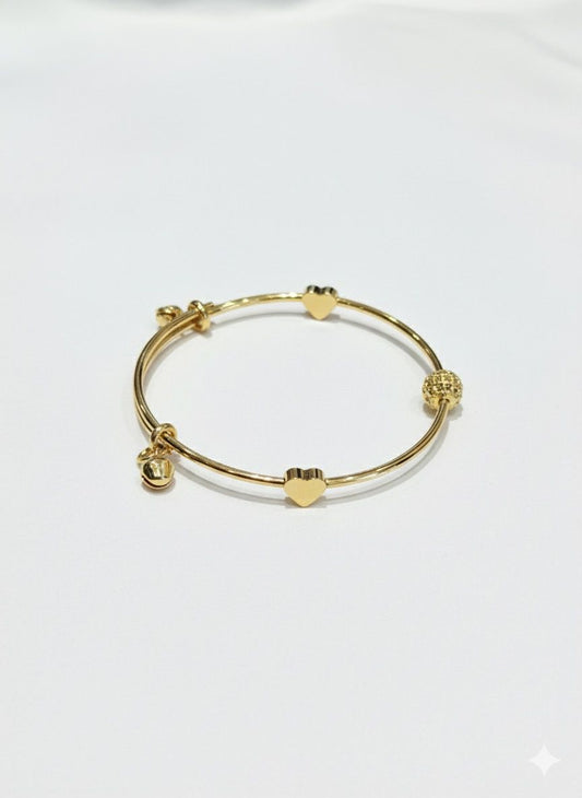 Golden Heart Bangle