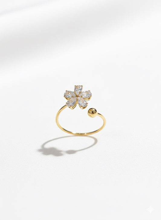 Golden Flower Ring