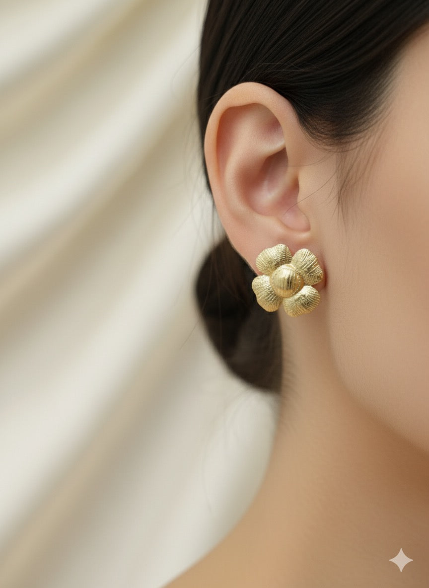 Korean Flower Studs